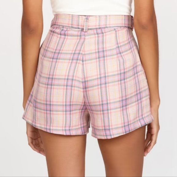 NWT Fanco pink plaid shorts - Picture 2 of 15